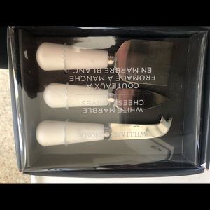 Williams Sonoma white marble cheese knives new in box
